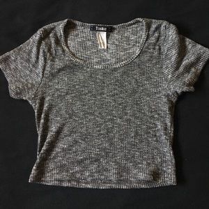 Gray Crop Top